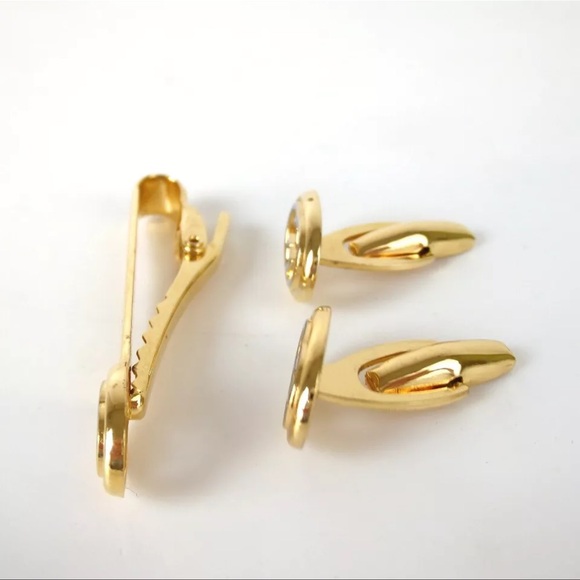 Authentic GUCCI Cufflinks and Neck Tie Pin Set - Picture 2 of 8